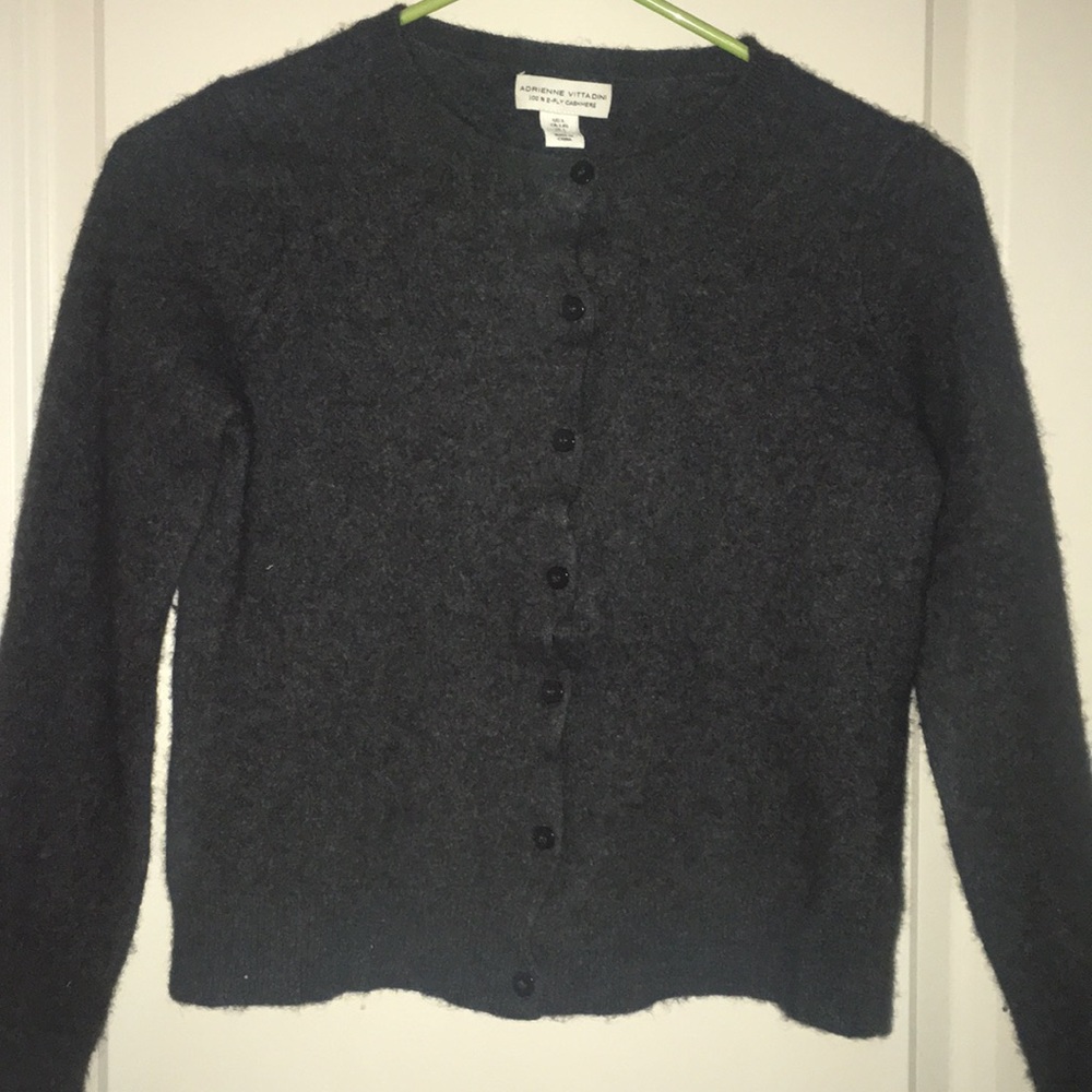ADRIENNE VITTADINI 100% 2-ply cashmere sweater